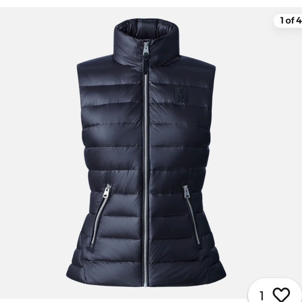 Mackage Black Sateen Karly lightweight down vest
